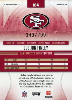 2008 Playoff Absolute Memorabilia #184 Joe Jon Finley Back
