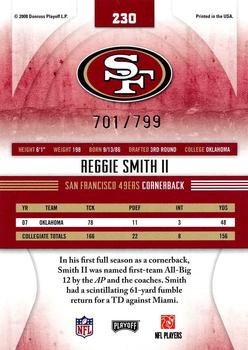 2008 Playoff Absolute Memorabilia #230 Reggie Smith II Back
