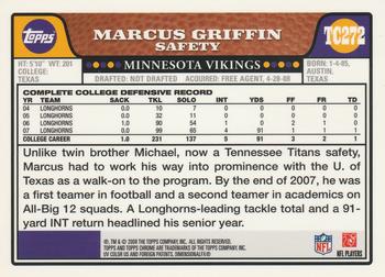 2008 Topps Chrome #TC272 Marcus Griffin Back