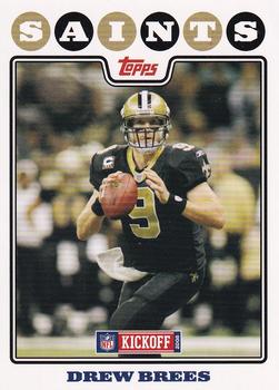 2008 Topps Kickoff #1 Drew Brees Front