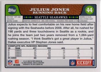 2008 Topps Kickoff #44 Julius Jones Back