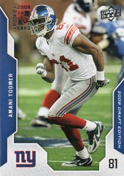 2008 Upper Deck Draft Edition #166 Amani Toomer Front