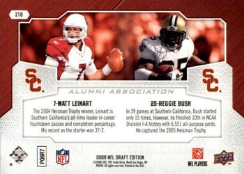 2008 Upper Deck Draft Edition #210 Matt Leinart / Reggie Bush Back