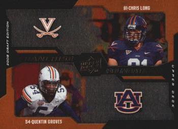 2008 Upper Deck Draft Edition #224 Chris Long / Quentin Groves Front