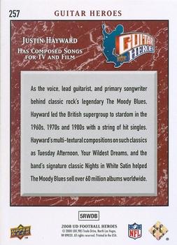 2008 Upper Deck Heroes #257 Justin Hayward Back