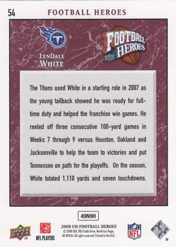2008 Upper Deck Heroes #54 LenDale White Back