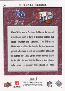2008 Upper Deck Heroes #56 LenDale White Back