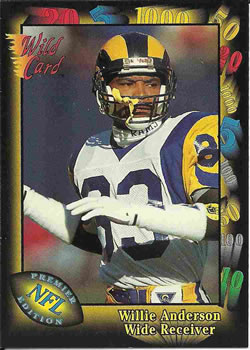 1991 Wild Card #150 Willie Anderson Front