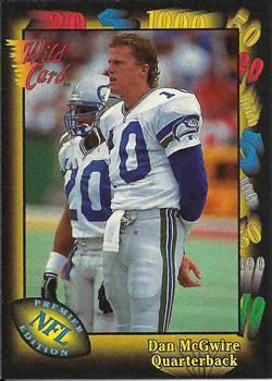 1991 Wild Card #34 Dan McGwire Front