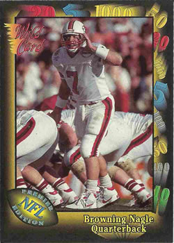 1991 Wild Card #44 Browning Nagle Front