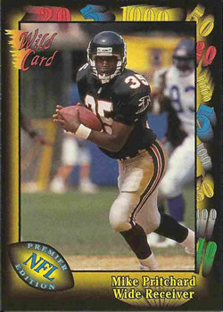 1991 Wild Card #69 Mike Pritchard Front