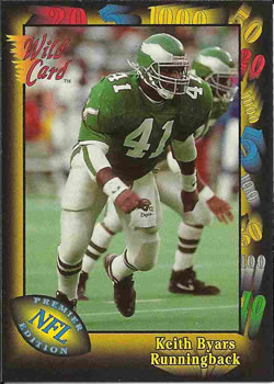 1991 Wild Card #78 Keith Byars Front