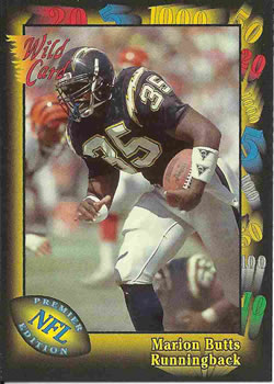 1991 Wild Card #83 Marion Butts Front