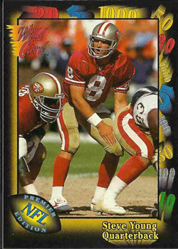 1991 Wild Card #86 Steve Young Front