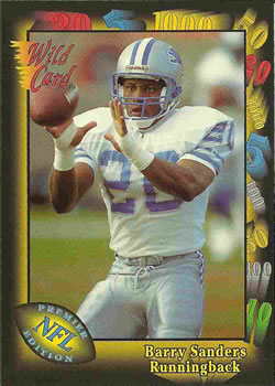 1991 Wild Card #89 Barry Sanders Front