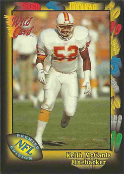 1991 Wild Card #96 Keith McCants Front