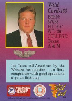 1991 Wild Card Draft #133 Mike Arthur Back