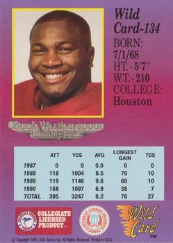 1991 Wild Card Draft #134 Chuck Weatherspoon Back