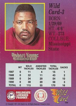 1991 Wild Card Draft #3 Robert Young Back