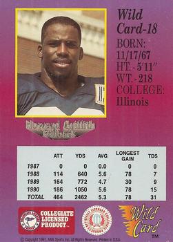 1991 Wild Card Draft #18 Howard Griffith Back