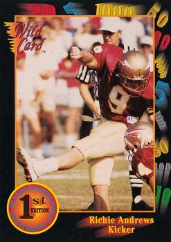 1991 Wild Card Draft #23 Richie Andrews Front