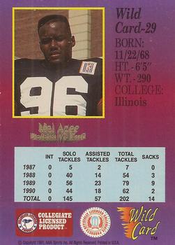 1991 Wild Card Draft #29 Mel Agee Back