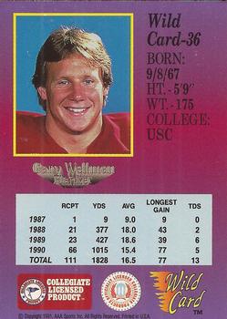 1991 Wild Card Draft #36 Gary Wellman Back