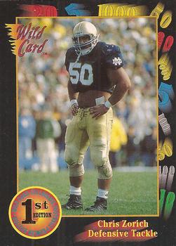 1991 Wild Card Draft #50 Chris Zorich Front