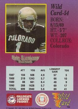 1991 Wild Card Draft #54 Eric Bieniemy Back