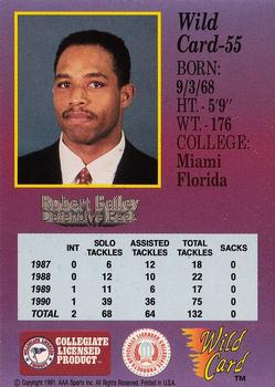 1991 Wild Card Draft #55 Robert Bailey Back