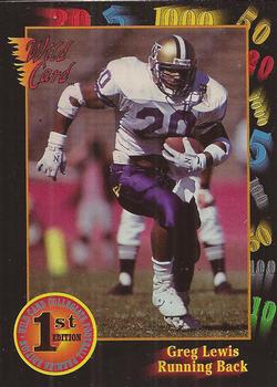 1991 Wild Card Draft #68 Greg Lewis Front