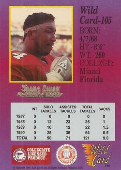 1991 Wild Card Draft #105 Shane Curry Back
