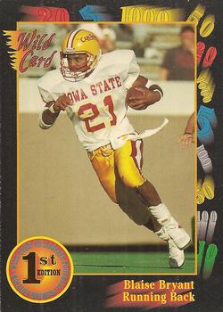 1991 Wild Card Draft #117 Blaise Bryant Front