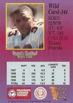 1991 Wild Card Draft #144 Randy Bethel Back