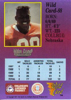 1991 Wild Card Draft #88 Mike Croel Back
