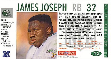 1992 GameDay #13 James Joseph Back