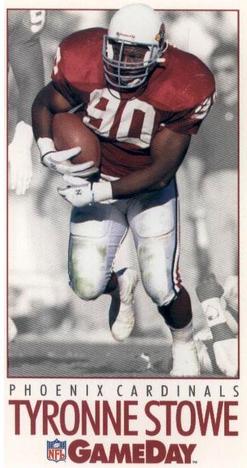 1992 GameDay #365 Tyronne Stowe Front