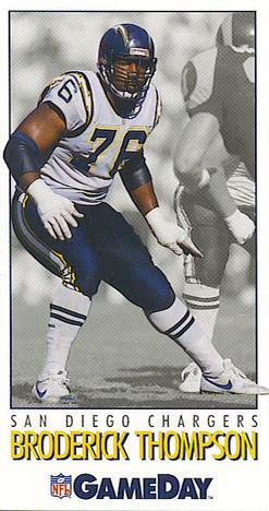 1992 GameDay #6 Broderick Thompson Front