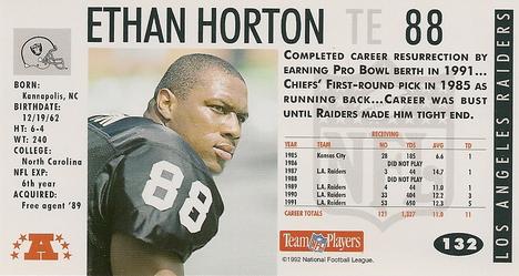 1992 GameDay #132 Ethan Horton Back