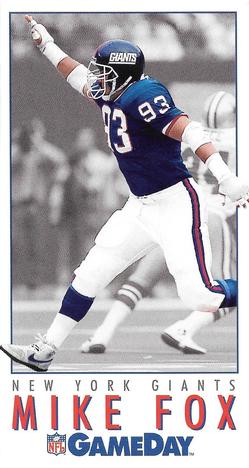 1992 GameDay #256 Mike Fox Front