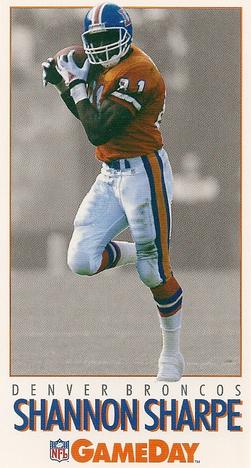 1992 GameDay #385 Shannon Sharpe Front