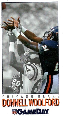 1992 GameDay #404 Donnell Woolford Front
