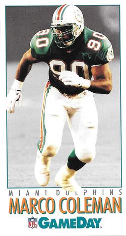 1992 GameDay #435 Marco Coleman Front