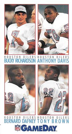 1992 GameDay #493 Bucky Richardson / Anthony Davis / Bernard Dafney / Tony Brown Front