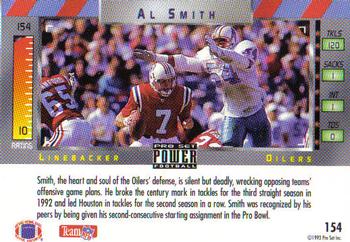 1993 Pro Set Power #154 Al Smith Back