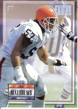 1993 Pro Set Power #157 Clay Matthews Front