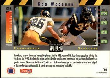 1993 Pro Set Power #26 Rod Woodson Back