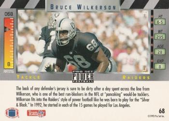 1993 Pro Set Power #68 Bruce Wilkerson Back