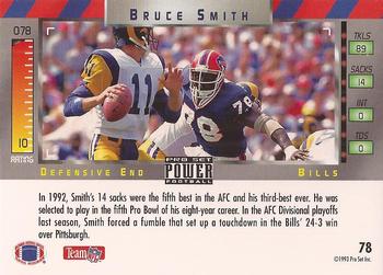 1993 Pro Set Power #78 Bruce Smith Back