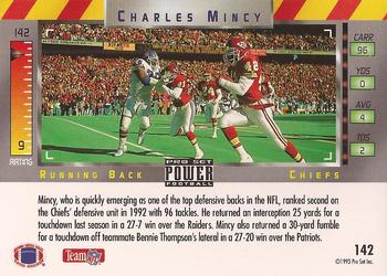 1993 Pro Set Power #142 Charles Mincy Back